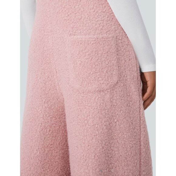 Women's Pink Fleece Jumpsuit - Picture 6 of 11